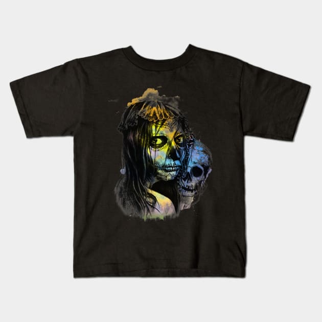 muerte Kids T-Shirt by uwanlibner